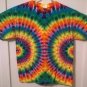 New Tie Dye Youth L Alstyle Tshirt Side Pleated Rainbow Circular pattern t shirt