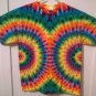 New Tie Dye Youth L Alstyle Tshirt Side Pleated Rainbow Circular pattern t shirt