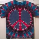 New Tie Dye Youth M Alstyle Child Tshirt Red Blue Purple Peace Sign t shirt