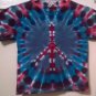 New Tie Dye Juvy Medium (5/6) Alstyle Tshirt Blue Purple Peace Sign pattern t shirt