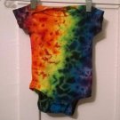 New Tie Dye Infant 6 Month Alstyle Onesie Rainbow colors Crinkle pattern