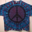 New Tie Dye XXXL (3XL) AAA Alstyle Tshirt Blue Purple Peace Sign pattern t shirt