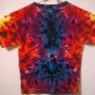 New Tie Dye Juvy Medium (5/6) Alstyle Tshirt Red Heart Rainbow color t shirt