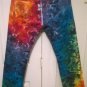 NEW Rainbow Tie Dye Levi's 501 Straight Leg Button Fly Jeans 33 x 32 Andy Castle *FREE US SHIPPING*