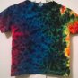 New Tie Dye Juvy Large (7) Alstyle Tshirt Rainbow Crinkle pattern t shirt