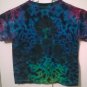 New Tie Dye Juvy Large (7) Alstyle Tshirt Yellow Heart in Rainbow Crinkle pattern t shirt