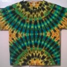 New Tie Dye Youth XS Alstyle Child Tshirt Earthy Top-Bottom centered Circle fold