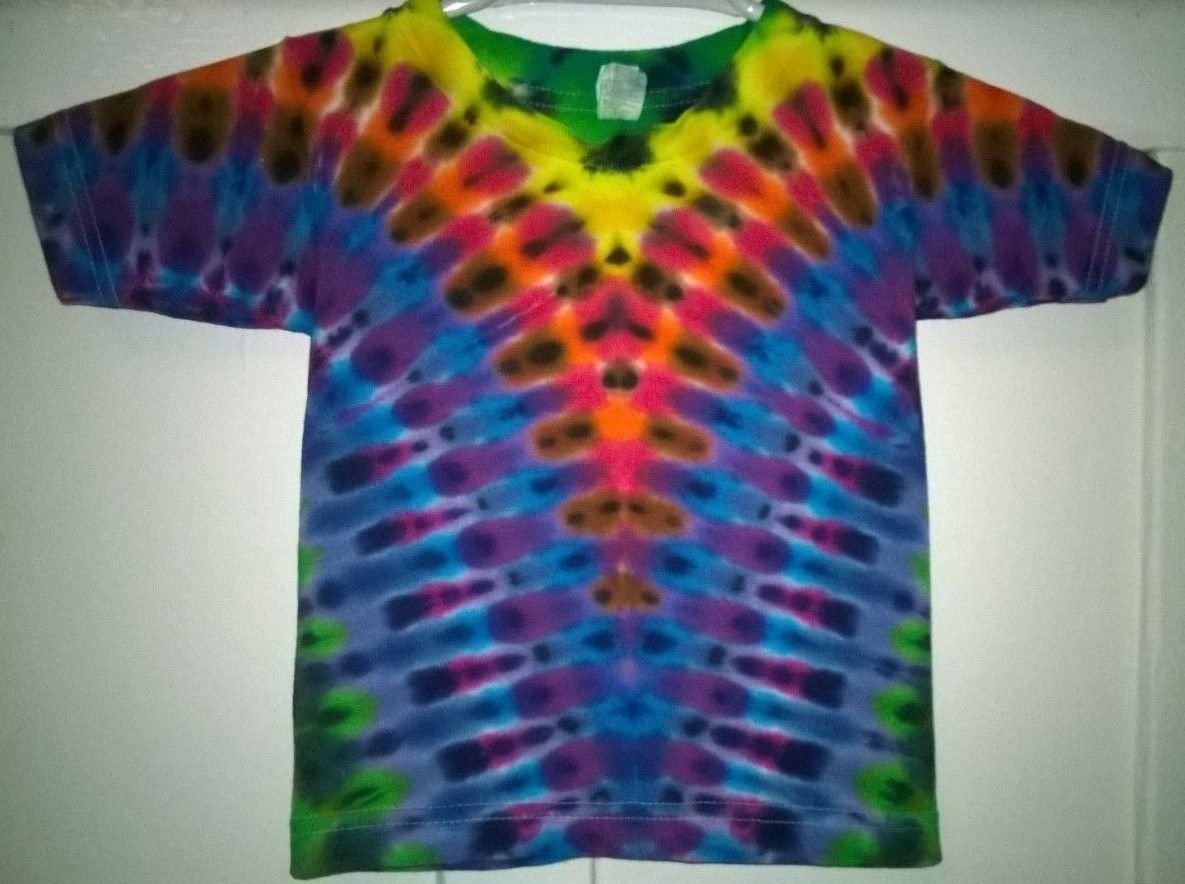 New Tie Dye Alstyle 3T Toddler Tshirt V / Yoke pattern rainbow colored ...