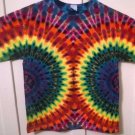 New Tie Dye Youth L Alstyle Tshirt Side Pleated Rainbow Circular pattern t shirt