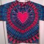New Tie Dye Youth XL Alstyle Tshirt Red Blue Purple Heart pattern t shirt