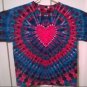 New Tie Dye Youth XL Alstyle Tshirt Red Blue Purple Heart pattern t shirt