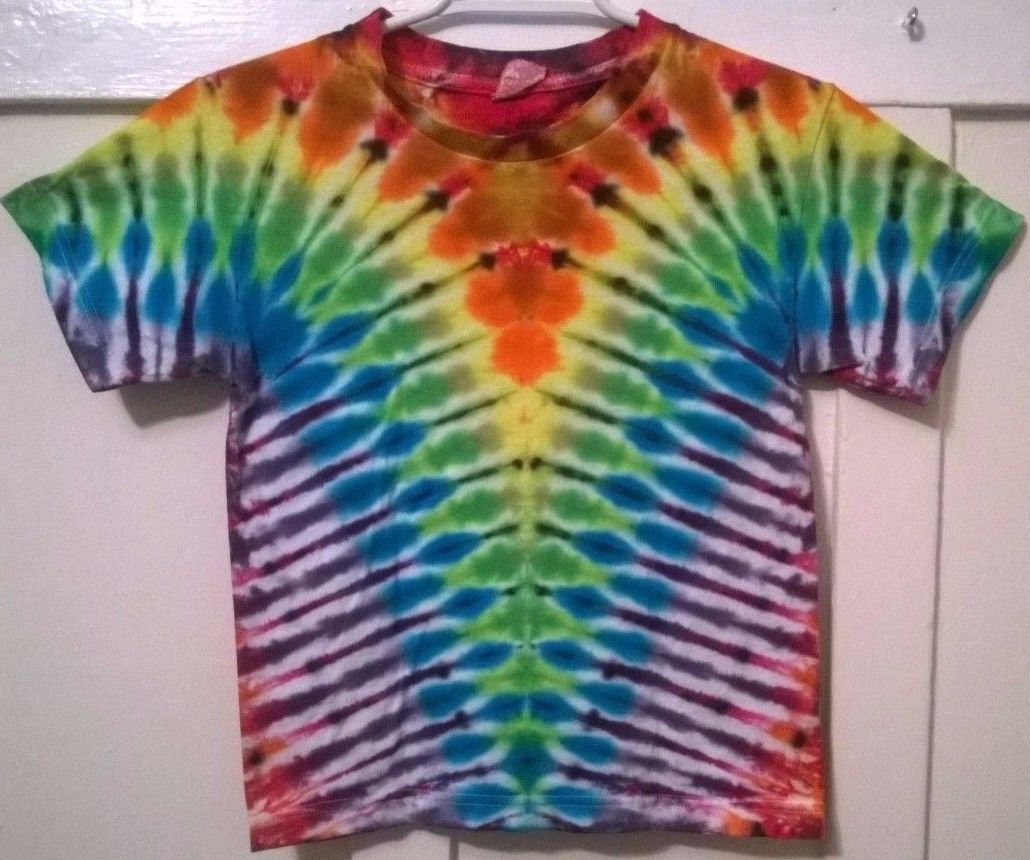 New Tie Dye Youth S Alstyle Child Tshirt Rainbow V / Yolk pattern t shirt