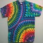 New Tie Dye M Gildan Tshirt Mirrored Circular pattern Rainbow Colors t shirt