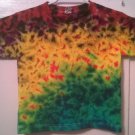 New Tie Dye Juvy Large (7) Alstyle Tshirt Rainbow colored Crinkle t shirt
