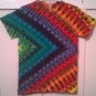 New Tie Dye M Gildan Tshirt Rainbow Chevron pattern t shirt