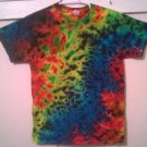 New Tie Dye M Gildan Tshirt Rainbow Crinkled pattern t shirt