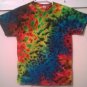 New Tie Dye M Gildan Tshirt Rainbow Crinkled pattern t shirt