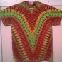 New Tie Dye L Gildan Tshirt Earthy colors w/ Lime V or Yoke pattern t shirt