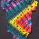 New Tie Dye Infant 12 Month Alstyle Onesie Rainbow pleated Chevron pattern