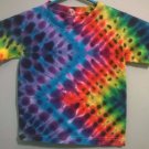 New Tie Dye Juvy Small (4) Alstyle Tshirt Rainbow Pleated Zig Zag pattern