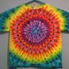 New Tie Dye Juvy Large (7) Alstyle Tshirt Rainbow Circular pleated pattern