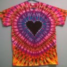 New Tie Dye L Gildan Tshirt Black Heart pattern Multicolored t shirt