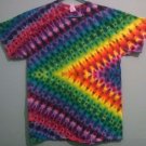 New Tie Dye L Gildan Tshirt Chevron pattern Rainbow Colored t shirt