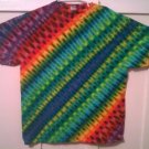 New Tie Dye XL Gildan Tshirt Zipper pattern Rainbow colored t shirt