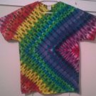 New Tie Dye L Gildan Tshirt Rainbow Chevron pattern t shirt