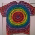 New Tie Dye XL Gildan Tshirt Rainbow Colors Circular Pleated pattern t shirt