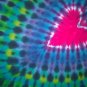 New Tie Dye Youth XS Alstyle 100% Cotton Short Sleeve Tshirt Multi-color Heart