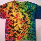 New Tie Dye Youth XS Alstyle 100% Cotton Short Sleeve Tshirt Multi-color Crinkle