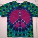 New Tie Dye Youth S Alstyle 100% Cotton Short Sleeve T-shirt Multi-color Peace Sign