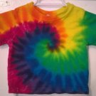 Child Tie Dye 6-12 Month 55% Hemp 45% Cotton Short Sleeve Tshirt Multi-color New Spiral