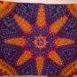 Tie Dye Tapestry Star Kaleidoscope 100% Cotton Flannel Multi-color Wall Hanging