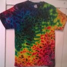 New Tie Dye M Gildan Tshirt Rainbow Crinkled pattern t shirt