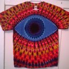 New Tie Dye L Gildan 100% Cotton Short Sleeve T-shirt Multi-color Eye pattern