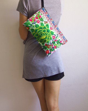 Hmong Old Vintage Style Ethnic Thai Boho Medium Size Bag