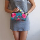Hmong Vintage Style Ethnic Embroidered Thai Boho Hobo Small Clutch Purse Bag