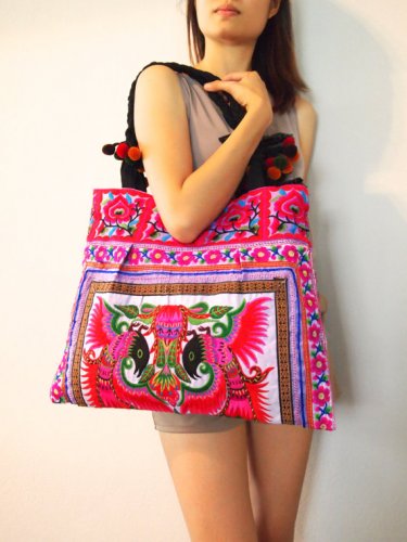 Ethnic Hobo Boho Asian Embroidered Thai Tote Shoulder Shoppers Hmong HandBag