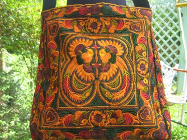 Hmong Vintage Style Unique Ethnic Thai Shoulder Sling Dangle Bag