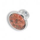 Cabinet knobs-chrome finished-Terra Cotta