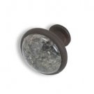 Cabinet knobs-Rustic Bronze- Ice Flower Blue