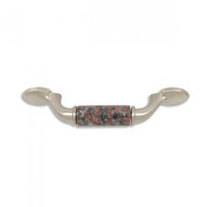 designer pull-500pulls-Brushed Nickel Finish-Dakota Mahogany