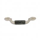 designer pull-500pulls-Brushed Nickel Finish-Emerald Pearl