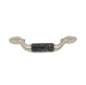 designer pull-500pulls-Brushed Nickel Finish-Emerald Pearl