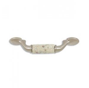 designer pull-500pulls-Brushed Nickel Finish-Kashmire White