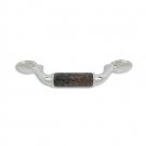 designer pull-500pulls-Chrome Finish-Tan Brown