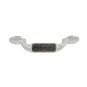 designer pull-500pulls-Chrome Finish-Tan Brown