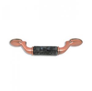 designer pull-500pulls-Brushed Antique Copper-Blue Pearl